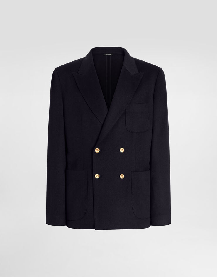 Dolce & Gabbana Double-breasted portofino cashmere jacket Blue G2NZ2TGJ763