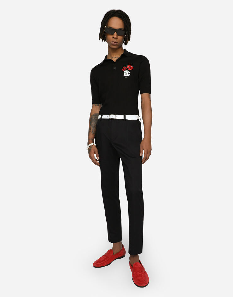 Dolce&Gabbana Pantalone cotone stretch Nero GY6IETFUFJR