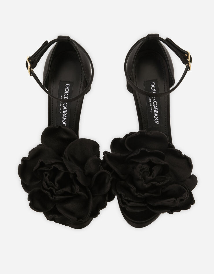 Dolce&Gabbana 새틴 플랫폼 샌들 블랙 CR1622AR572