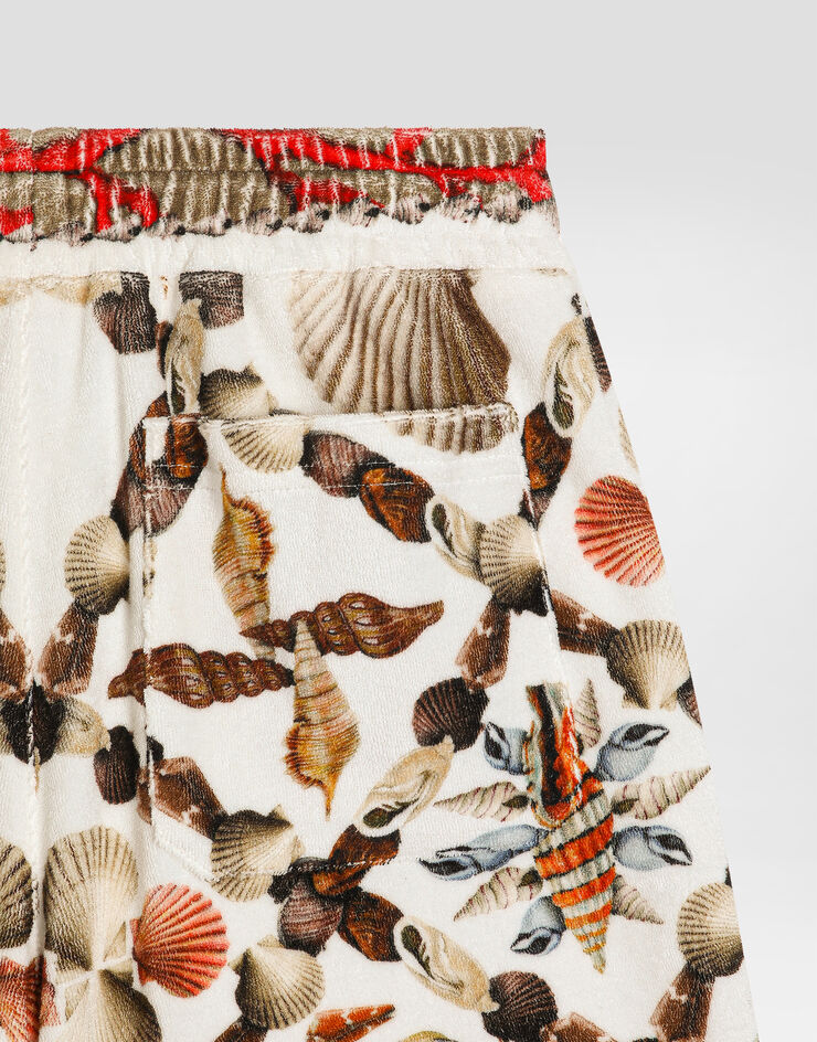 Dolce & Gabbana Shell-print cotton terry bermuda shorts Multicolor L4JQW4II7HV
