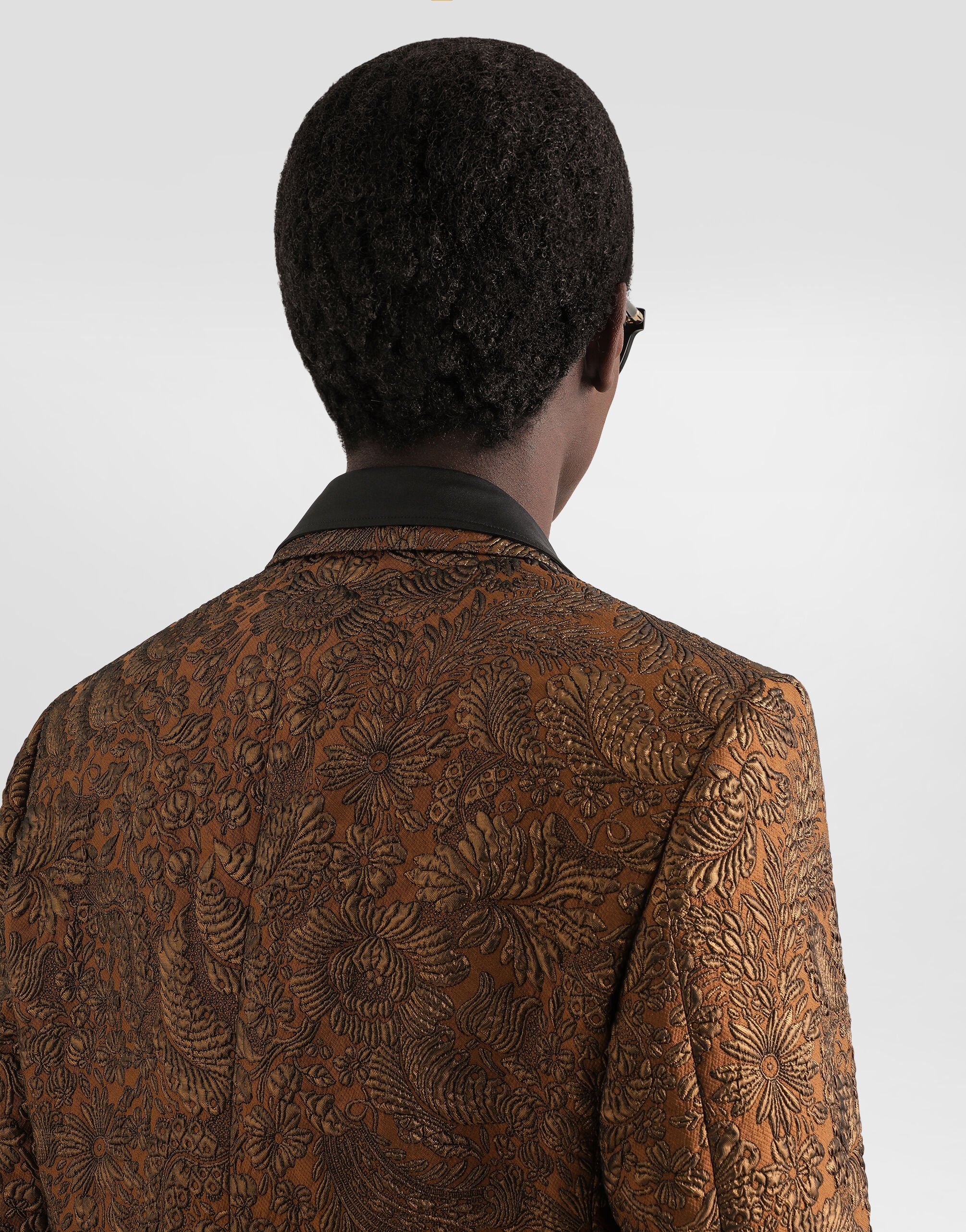Sicilia light single-breasted brocade jacket - thumbnail 5