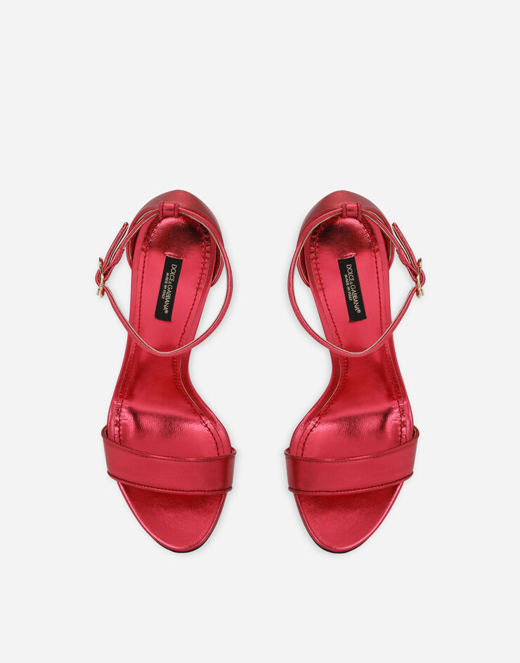 Dolce & Gabbana Nappa mordore sandals with baroque DG detail Fuchsia CR0739A1016