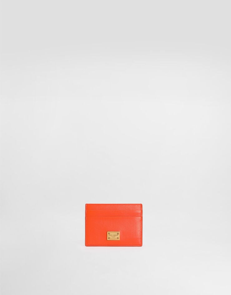 Dolce & Gabbana Calfskin card holder Orange BI0330A9S25