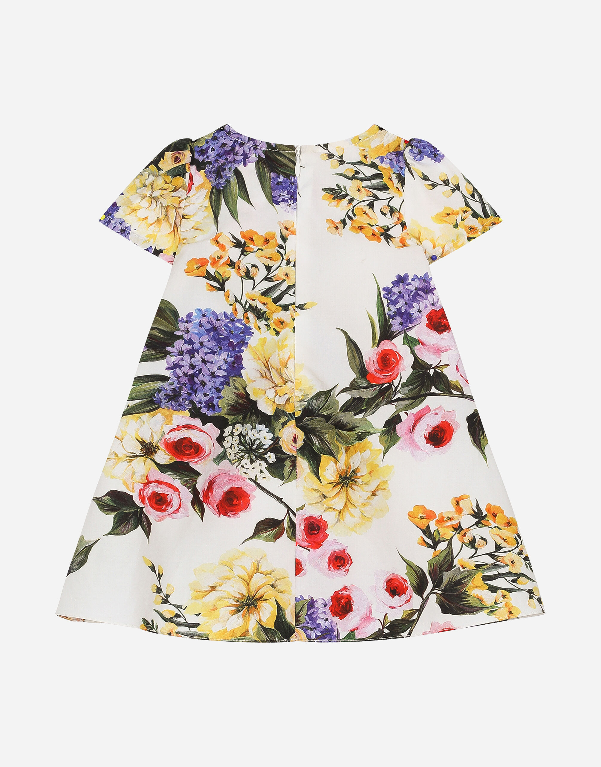 Poplin dress with bloomers and garden print in for Dolce Gabbana US