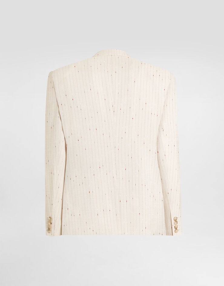 Dolce & Gabbana Single-breasted pinstripe finish jacket Multicolor G2NW0TFBMFW