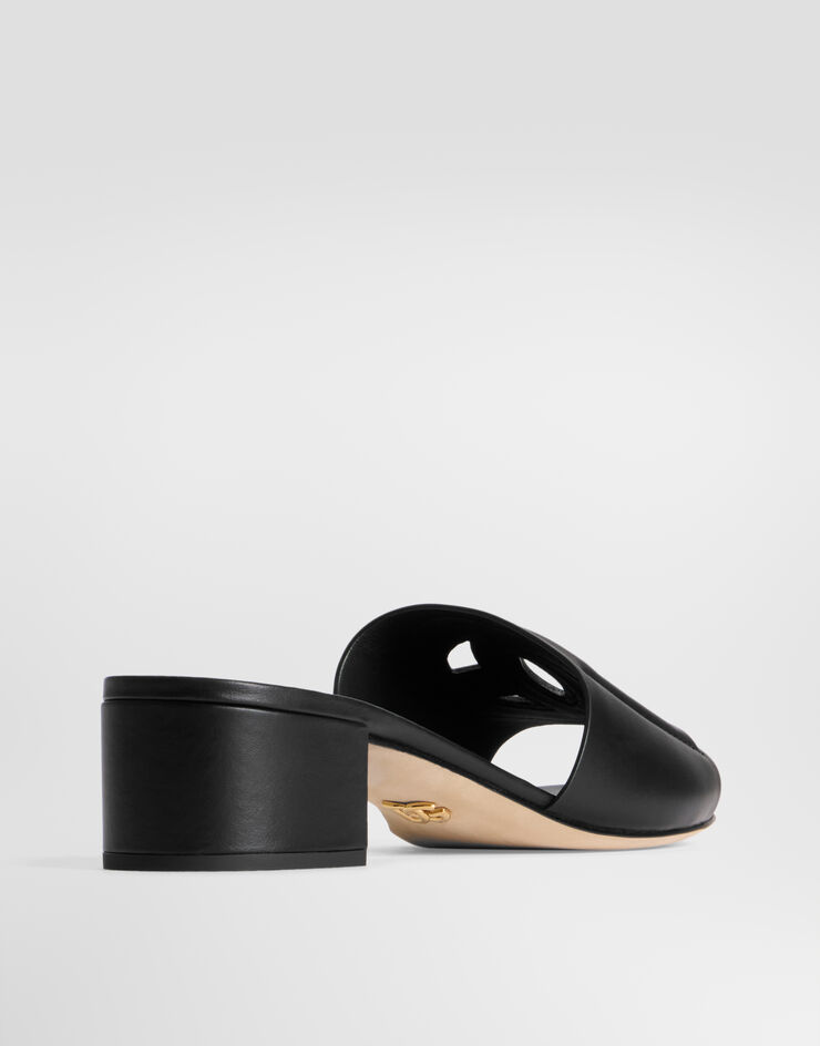 Dolce & Gabbana Calfskin sliders with DG logo Dolce & Gabbana Calfskin sliders with DG logo Black CR1755AY329