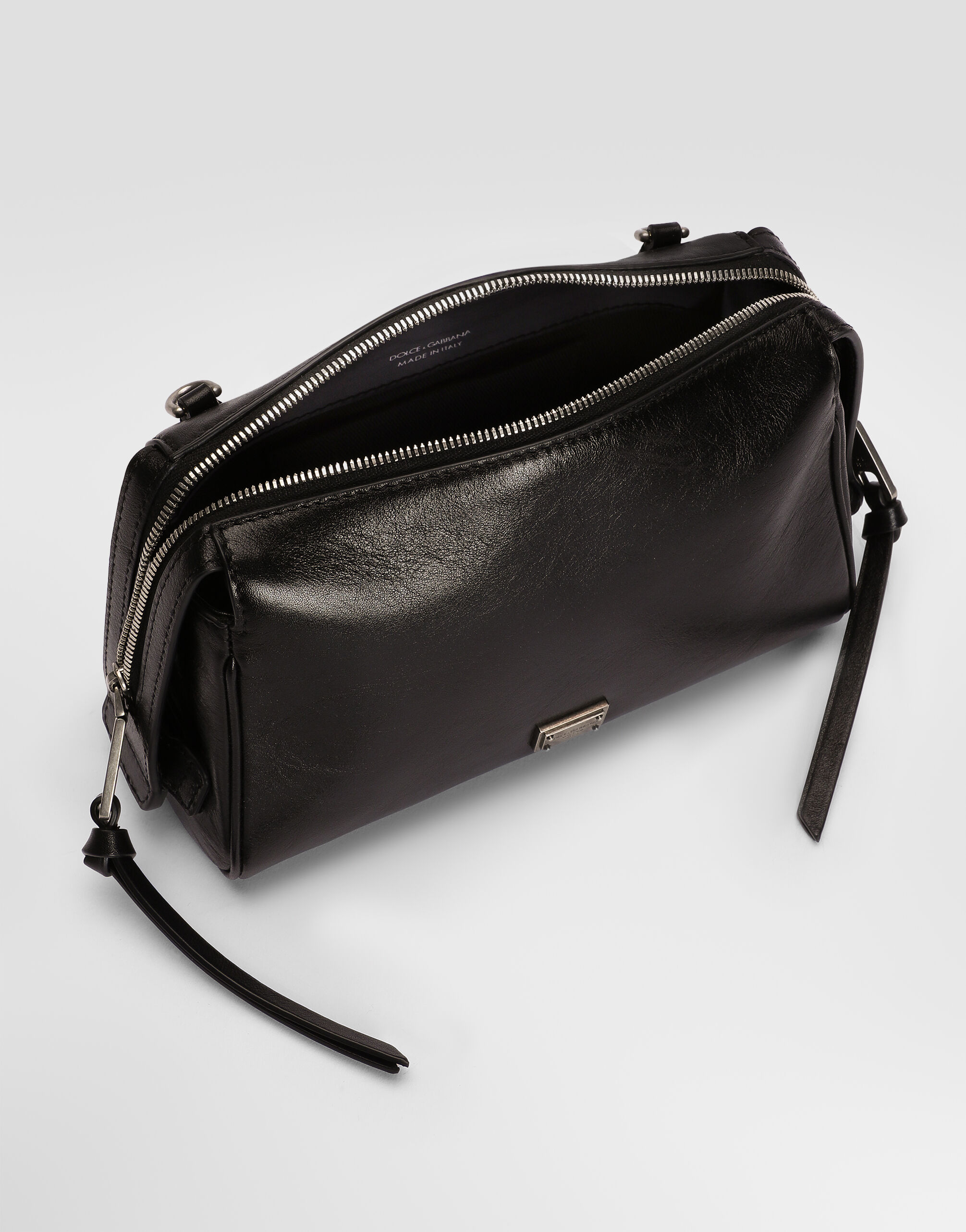 Mini Vittoria calfskin handbag in Black for Women | Dolce&Gabbana® US