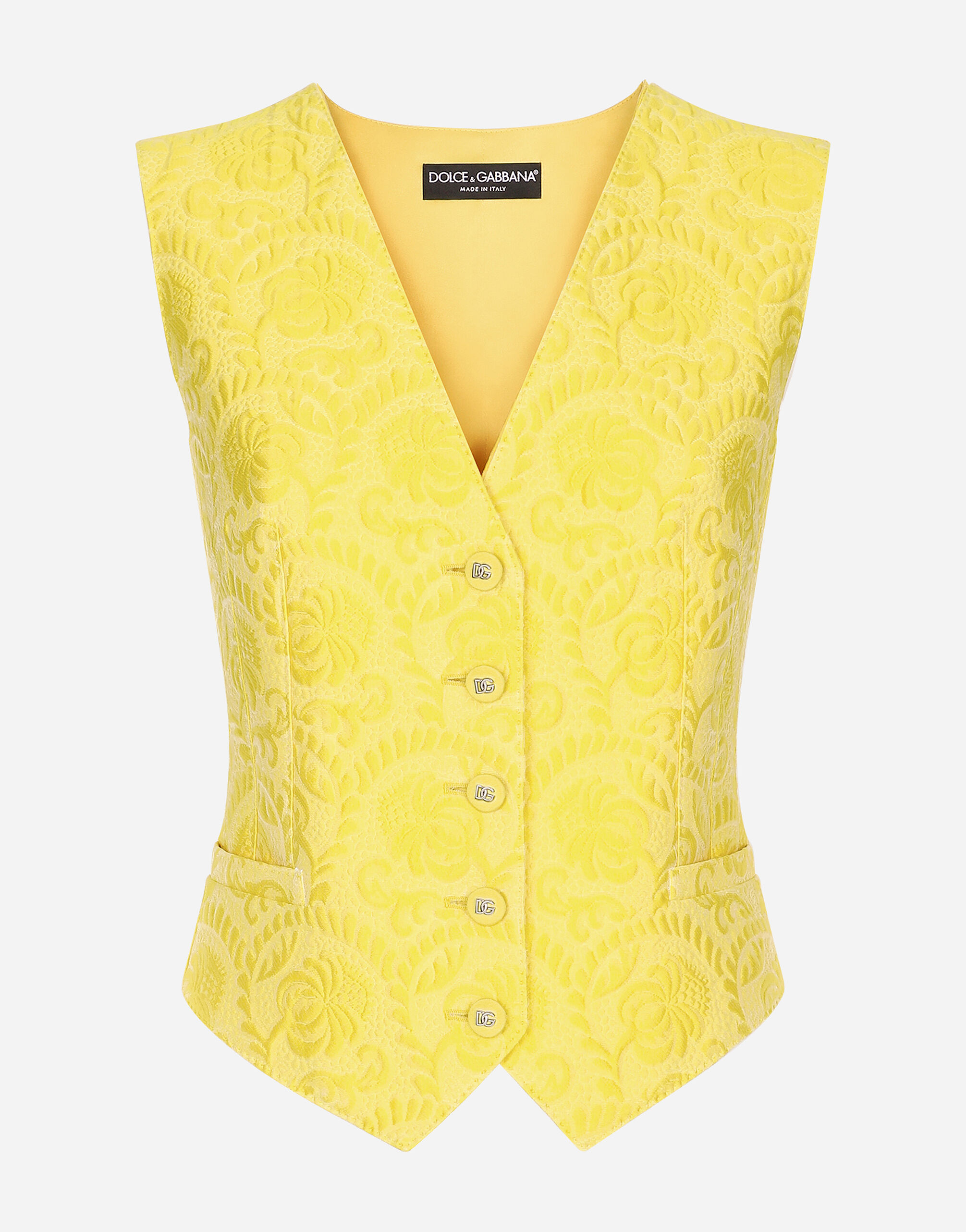 Dolce & Gabbana Floral jacquard vest Print F29UDTIS1P4