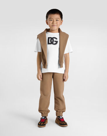 Dolce & Gabbana Jersey T-shirt with DG logo White L4JTHVG7O0P