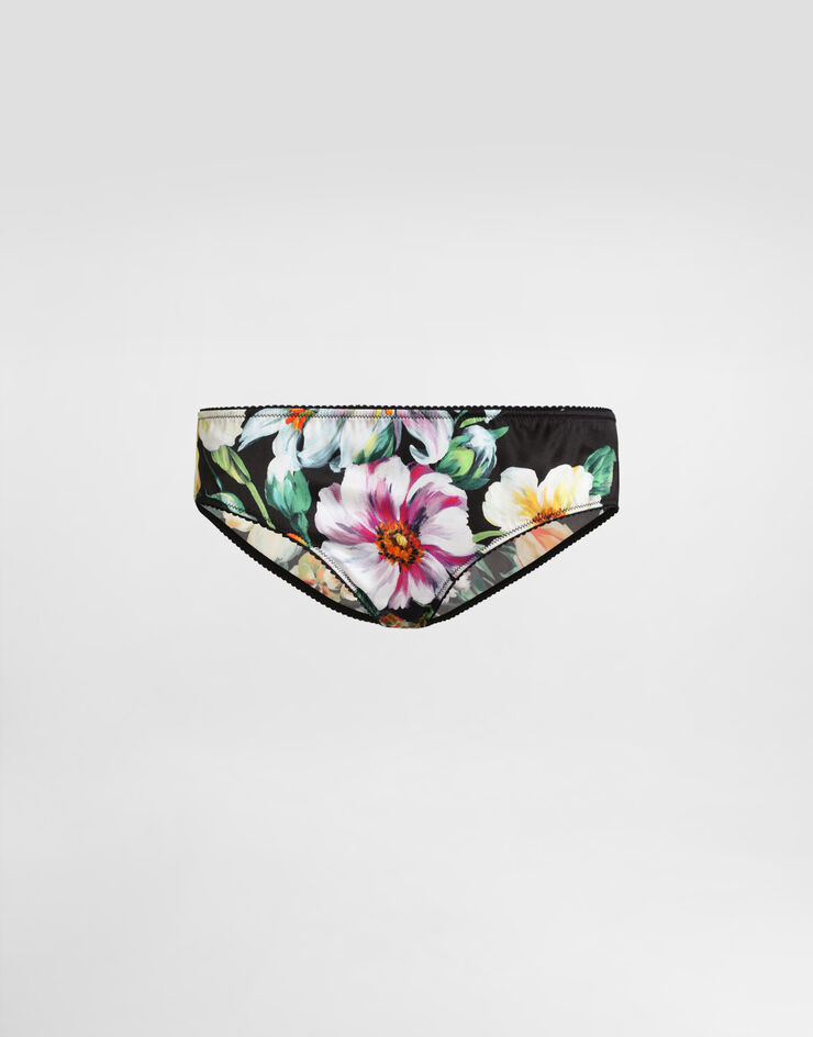 Dolce & Gabbana 花卉印花缎布三角裤 版画 O2B23TFSA7N