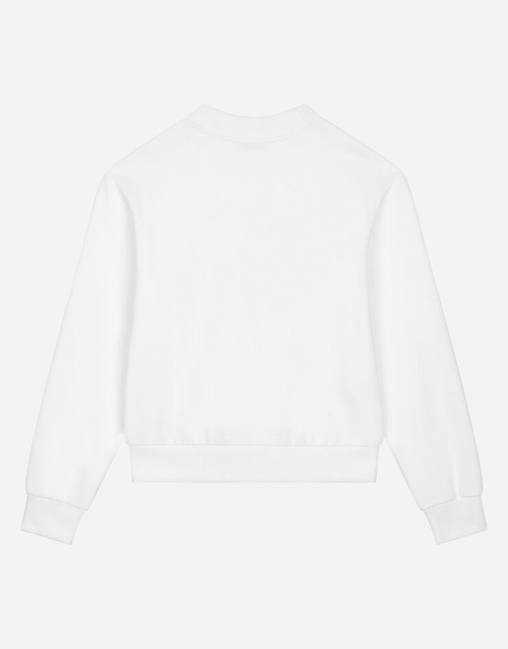 Dolce & Gabbana Sweatshirt aus Jersey DG-Logoprint Weiss L4JWHZG7L4N
