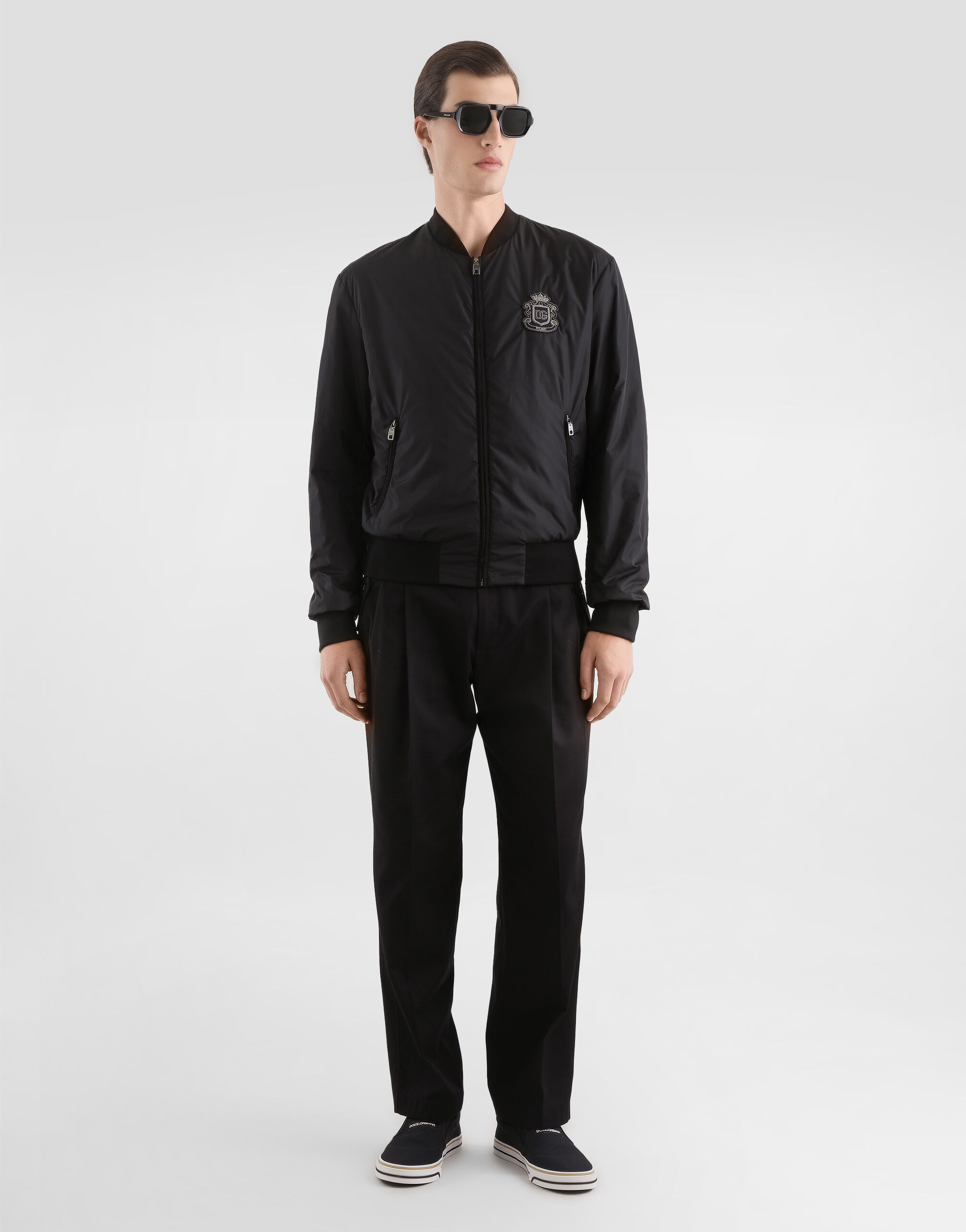 Blackのメンズ Cotton t-shirt with embroidery | Dolce&Gabbana®