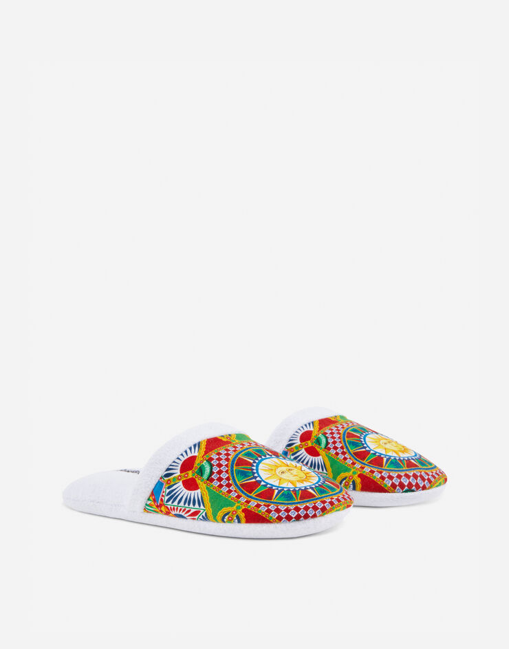 Dolce & Gabbana Zapatillas de rizo de algodón Multicolor TCF001TCAAR