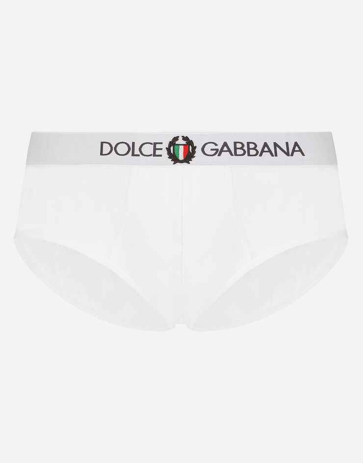 Dolce & Gabbana Brando briefs in stretch cotton White N3A03JFUECG