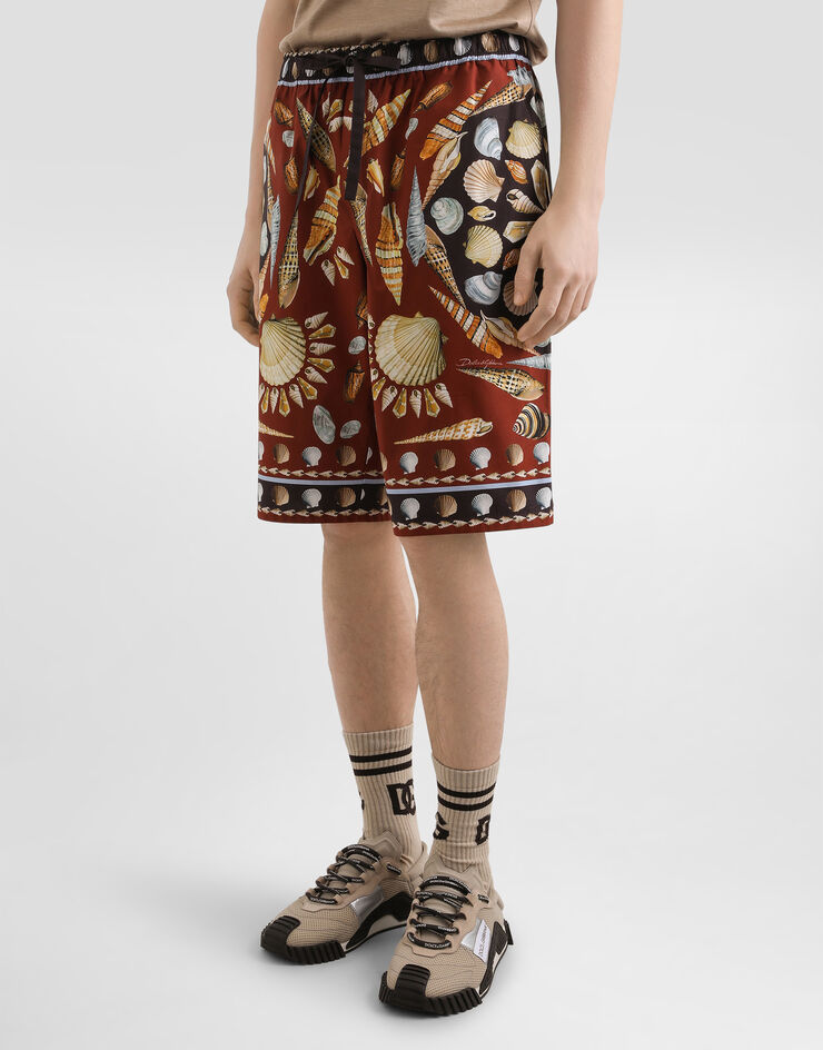 Dolce & Gabbana Shell-print poplin trousers Multicolor GV37ATFI5LH