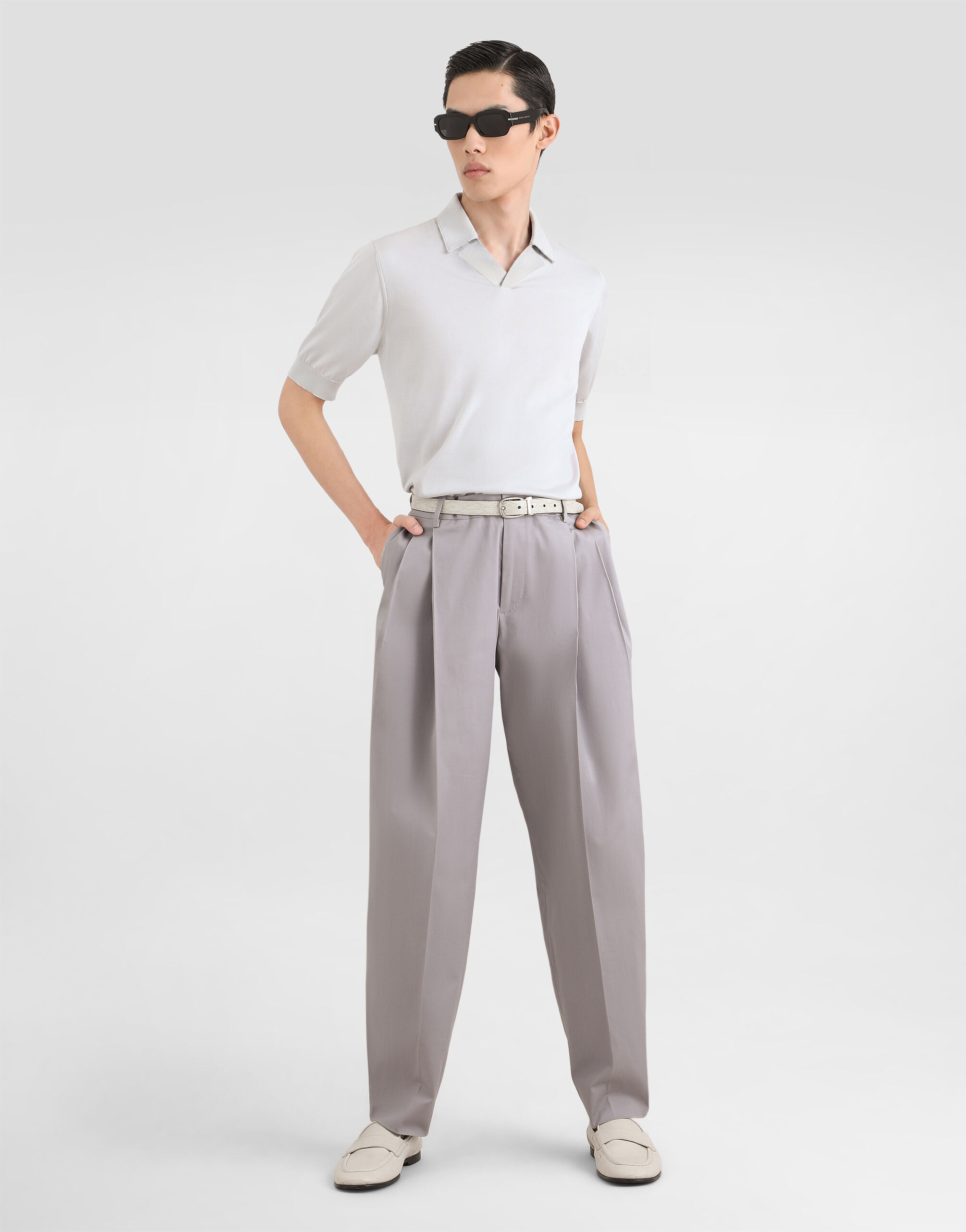 Silk polo shirt