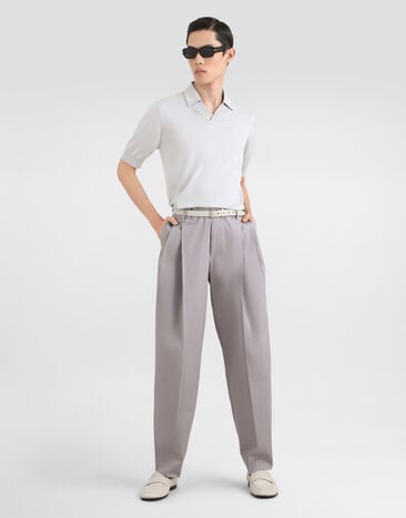 Dolce & Gabbana Silk polo shirt Dolce & Gabbana Silk polo shirt Grey GXZBTZJBSPK