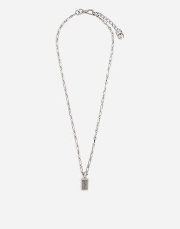Dolce & Gabbana Collar con placa con logotipo Dolce&Gabbana Plateado WNP1T2W1111