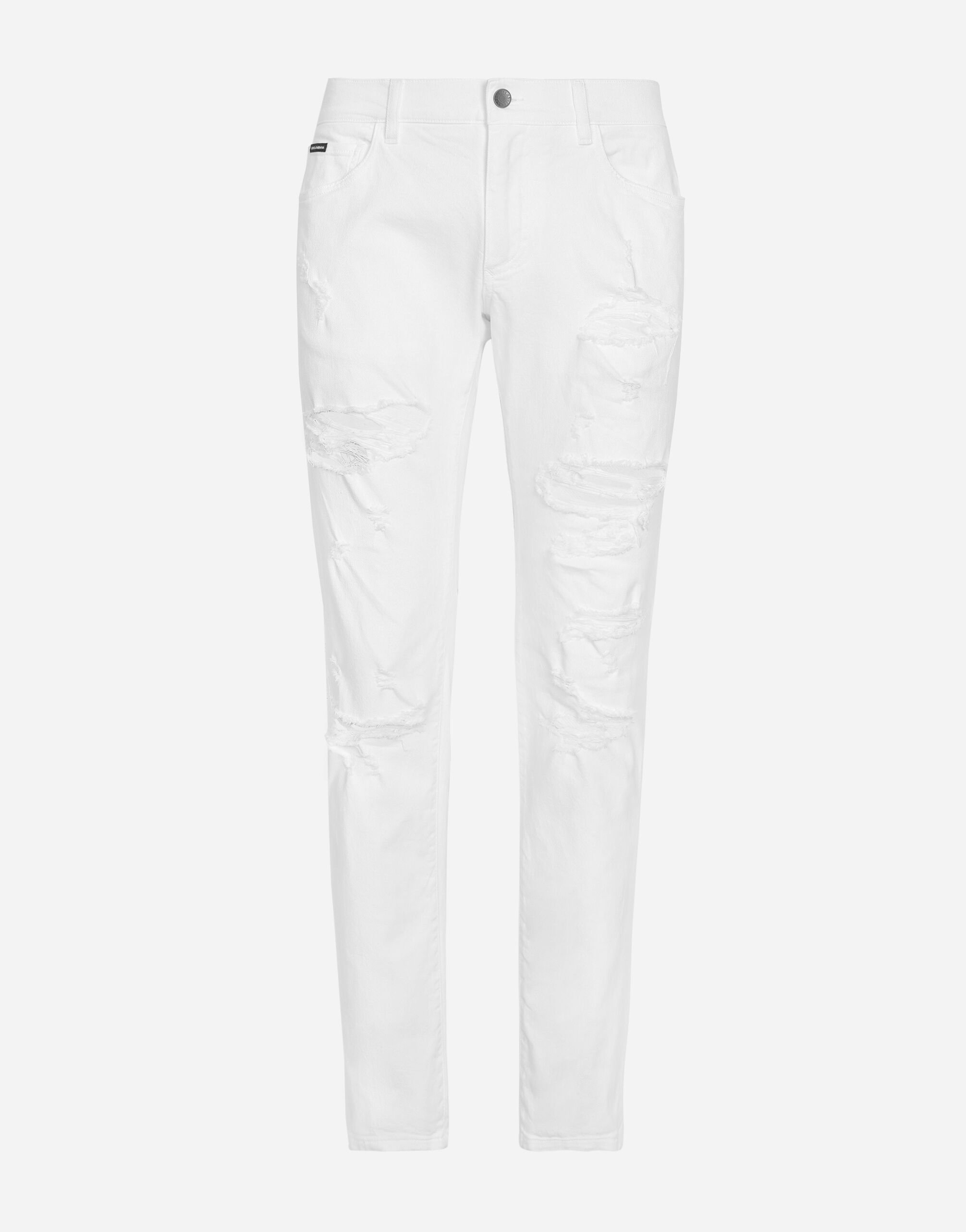 Dolce & Gabbana Jeans Skinny Stretch weiß Schwarz VG446FVP187