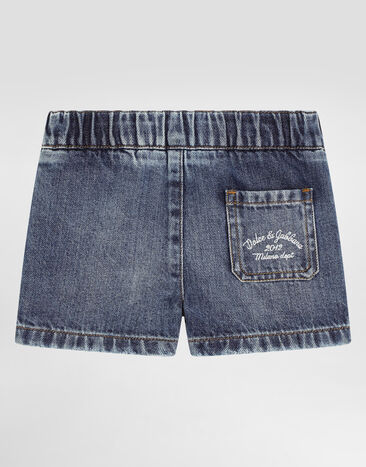 Dolce & Gabbana Denim shorts with Dolce&Gabbana logo Multicolor L13Q60LDC94