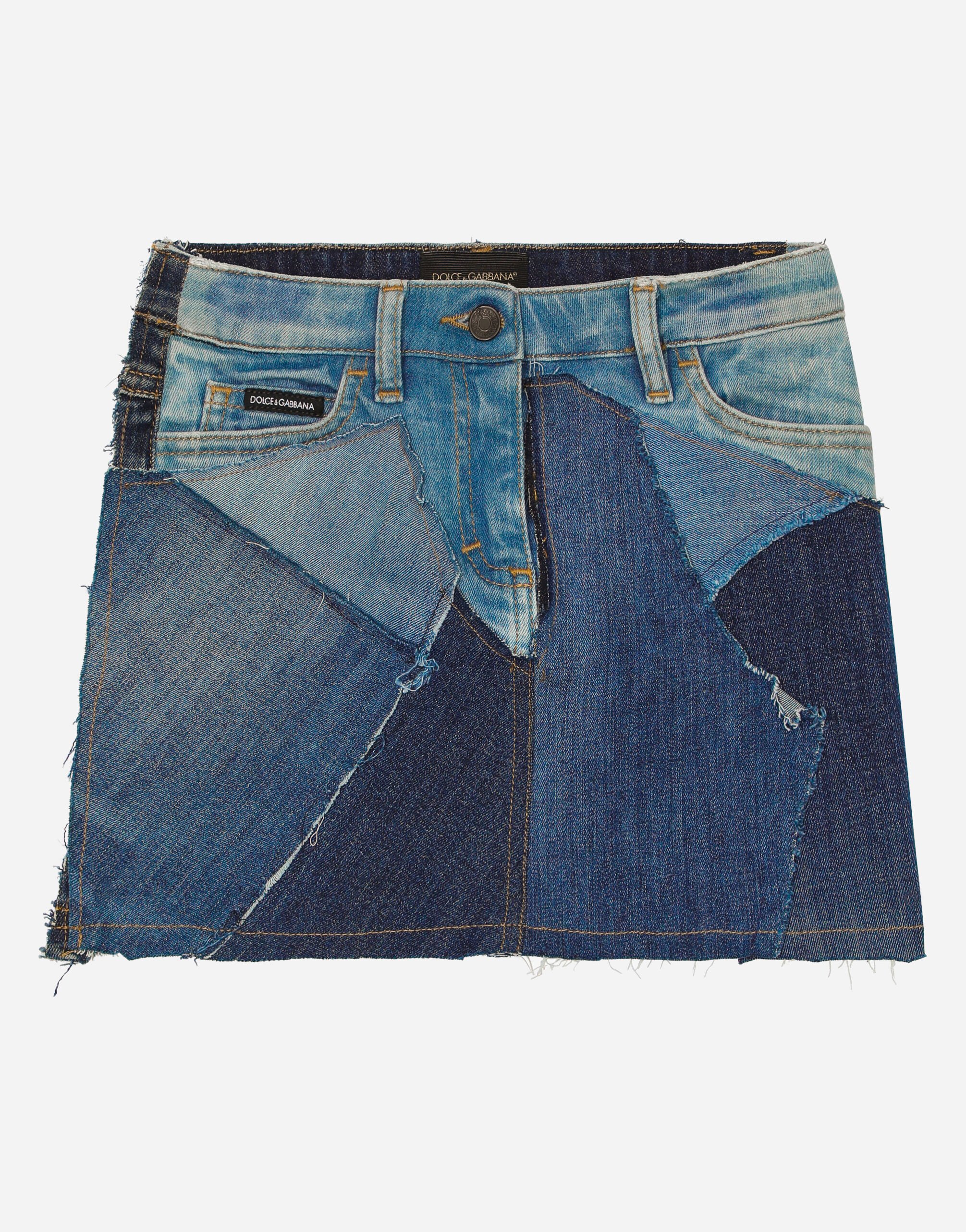 Jupe jean patchwork new arrivals