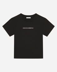 Dolce & Gabbana Jersey t-shirt with logo embroidery Black L42Q95LY051