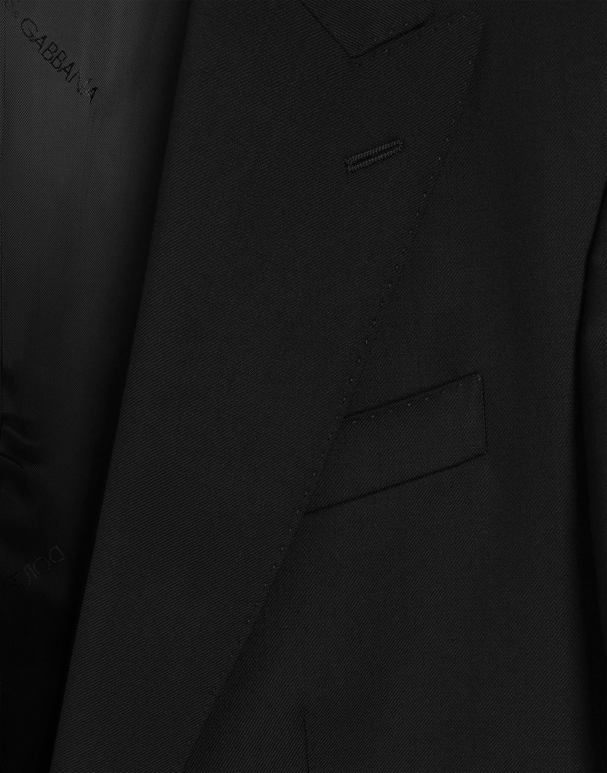 Single-breasted martini light wool gabardine suit - thumbnail 10