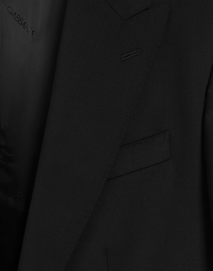 Dolce & Gabbana Single-breasted martini light wool gabardine suit Black GK05VTFUBG4