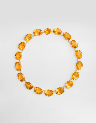 Dolce & Gabbana Anna necklace in 18-carat yellow gold with citrines and diamonds Yellow Gold WNSB1GWCTR1