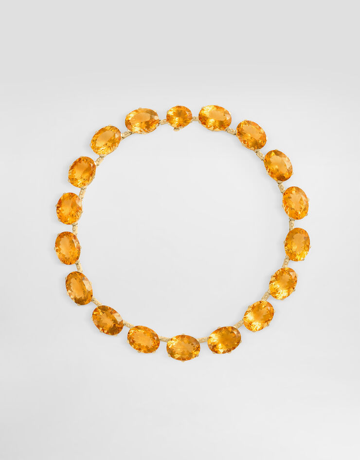Dolce & Gabbana Anna necklace in 18-carat yellow gold with citrines and diamonds Dolce & Gabbana Anna necklace in 18-carat yellow gold with citrines and diamonds Yellow Gold WNSB1GWCTR1