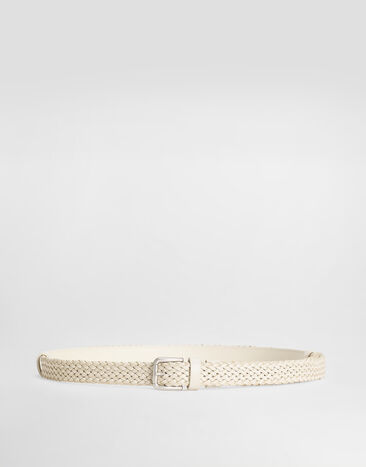 Dolce & Gabbana Ceinture en cuir de veau Blanc BC4924A9Q22