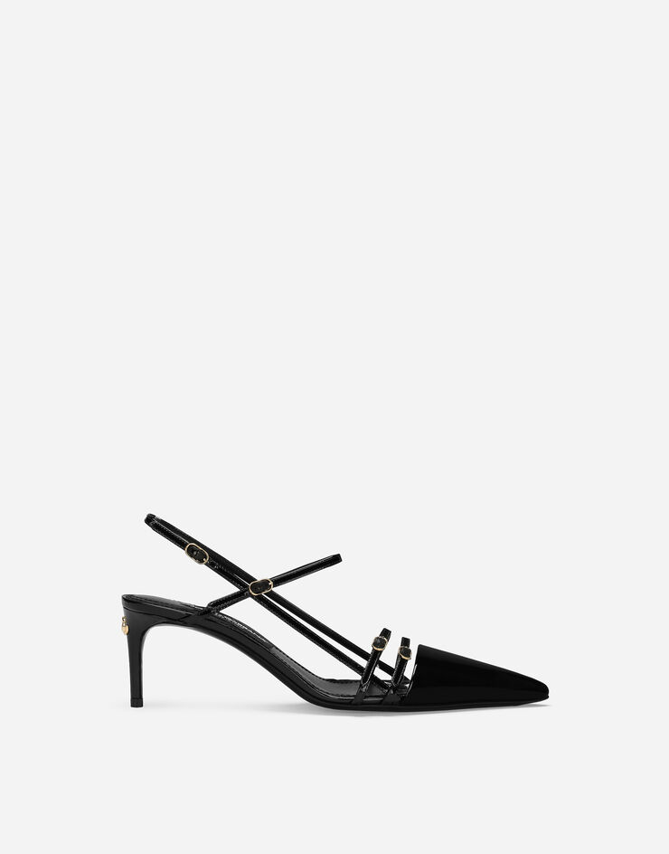 Dolce & Gabbana Patent leather slingbacks Black CG0749A1471