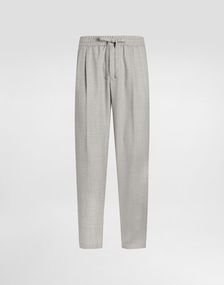 Dolce & Gabbana Garment-dyed wool joggers Grey GP12QTFU25E