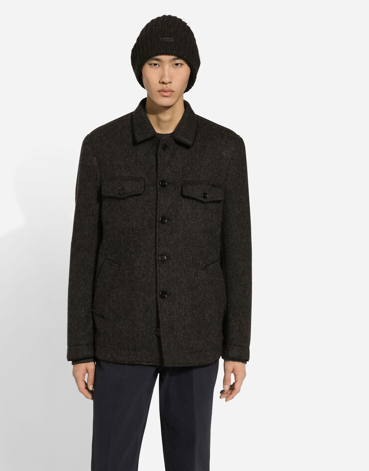 Dolce & Gabbana Ungefütterte einreihige Jacke Grau G2TW4THUMSD