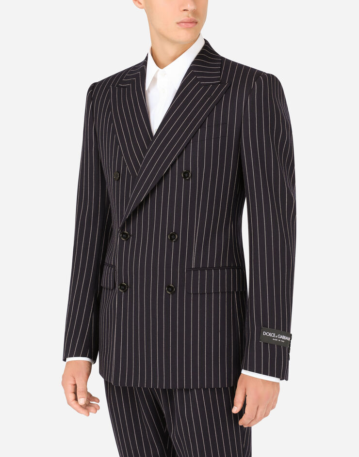 Dolce & Gabbana Double-breasted pinstripe wool Sicilia-fit jacket Multicolor G2PQ5TFR2XI