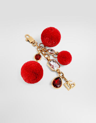 Dolce & Gabbana Metal keychain with charms Multicolor BI3423A0431