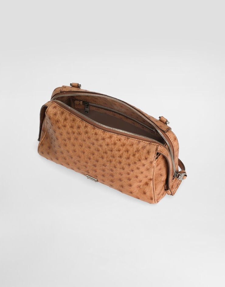Dolce & Gabbana Vittoria ostrich leather bag Beige BM2049A8B06
