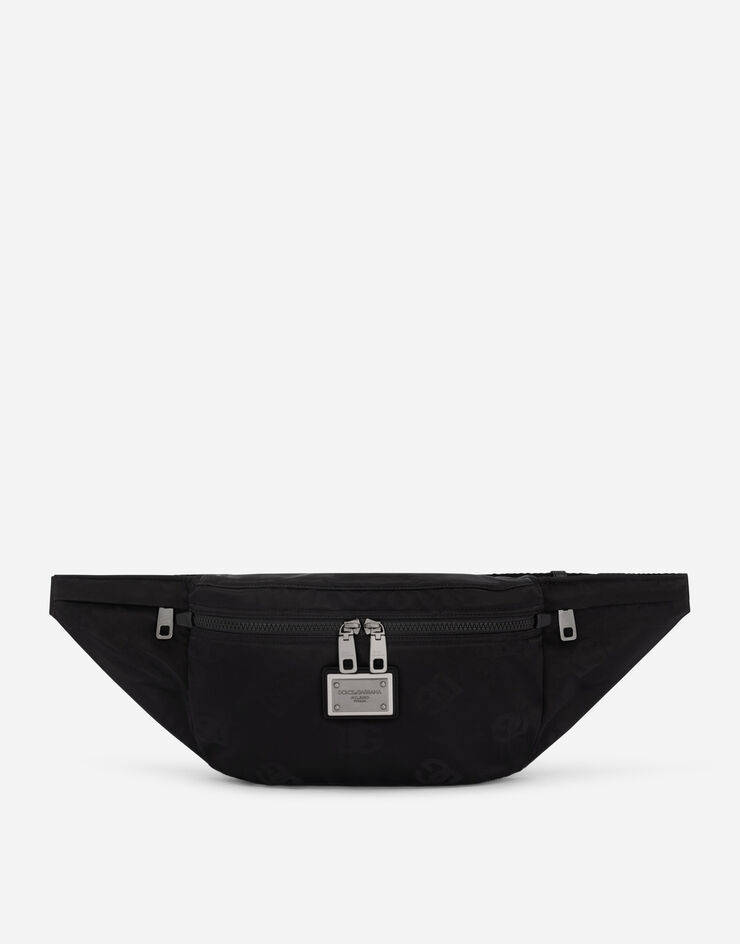 Nylon belt bag with logo in Black for Men | Dolceu0026Gabbana®