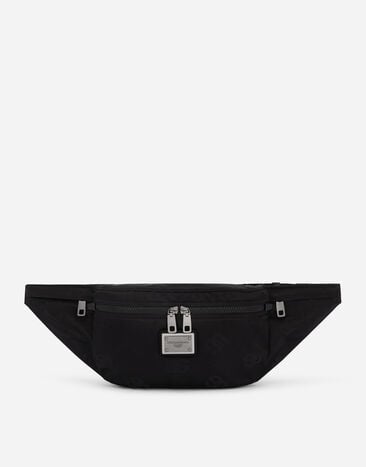 Dolce & Gabbana Nylon belt bag with logo Black BM2218AG182