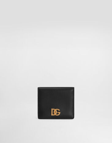 Dolce & Gabbana Geldbörse aus Kalbsleder mit DG-Logo Schwarz BI3339AK274