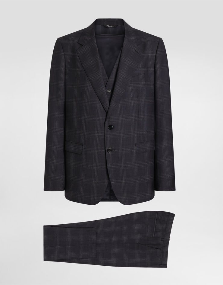 Dolce & Gabbana Single-breasted martini light checked wool suit Dolce & Gabbana Single-breasted martini light checked wool suit Multicolor GK05UTFQ2NO