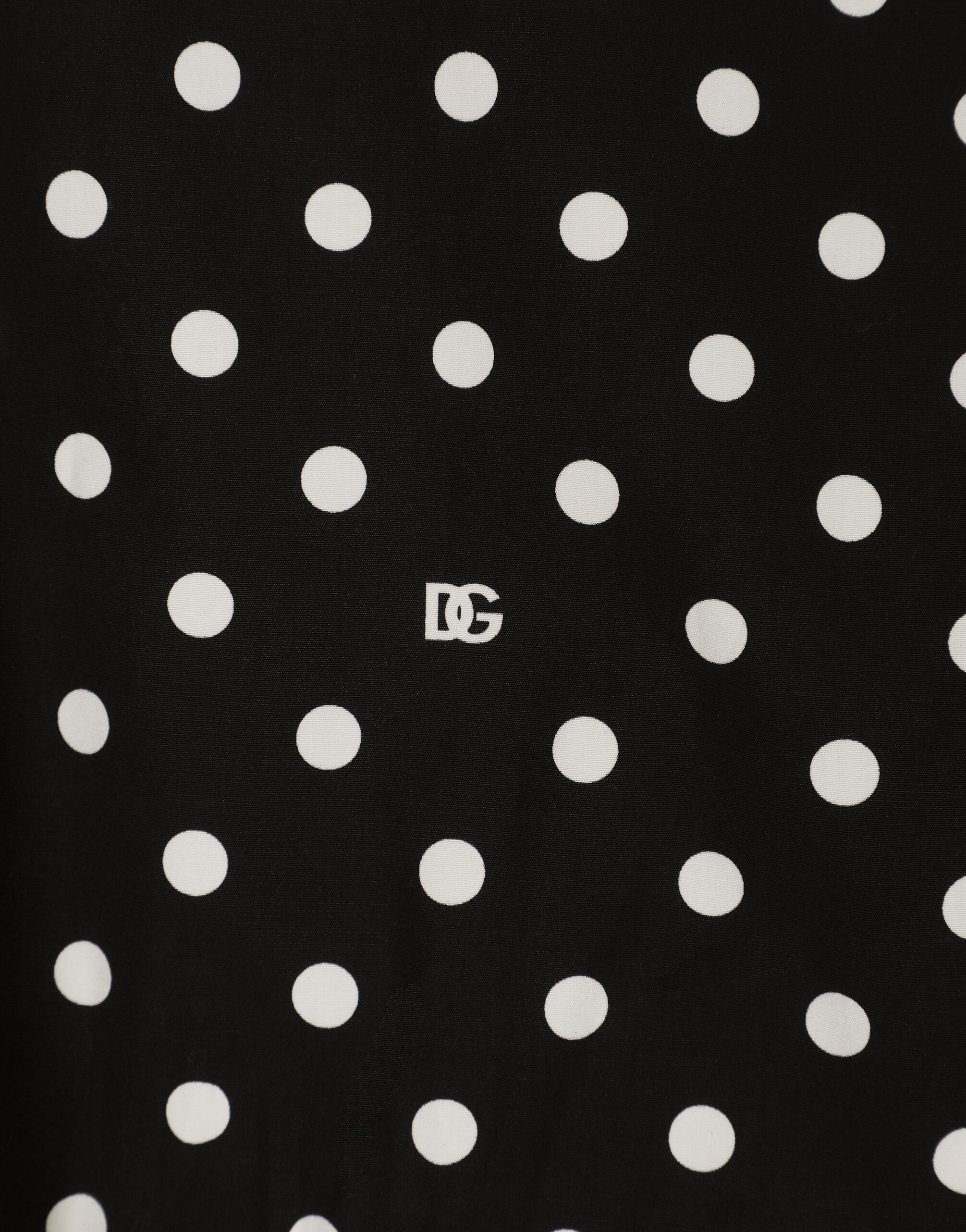 Dolce Gabbana♪SALE♪G8KBAZ Cropped cotton poplin shirt with knot detail and polka-dot