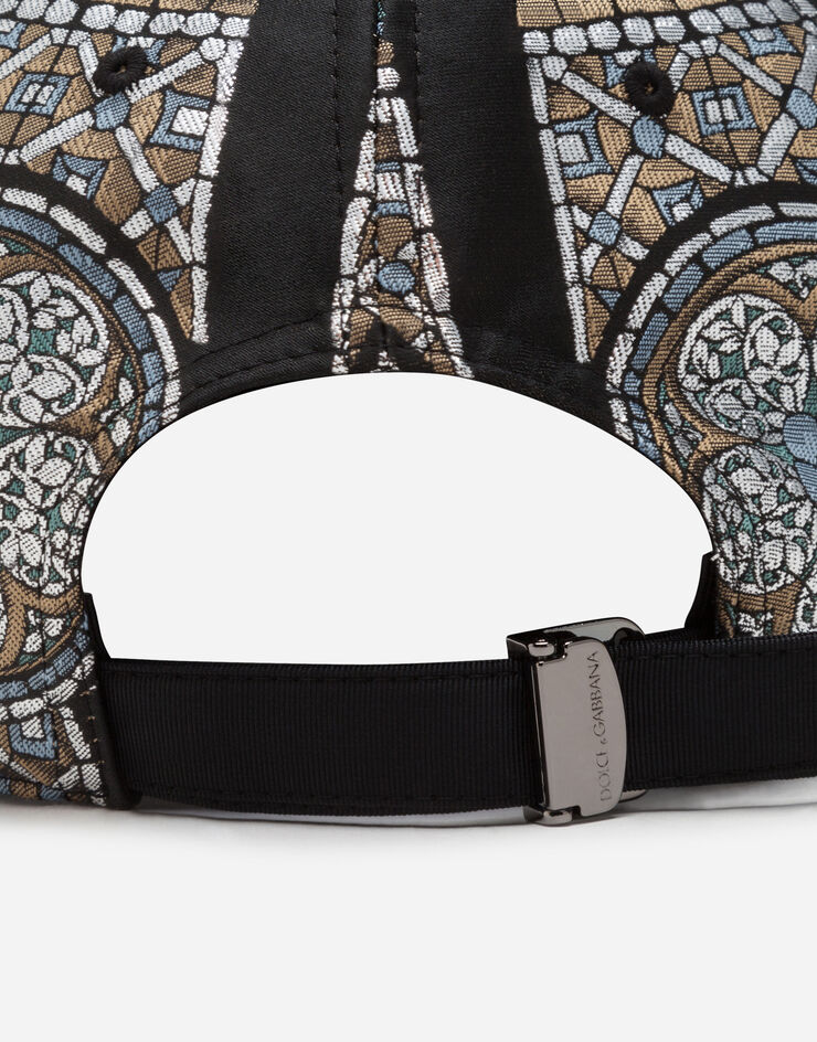 Dolce & Gabbana JACQUARD BASEBALL CAP IN STAINED GLASS WINDOW STYLE PRINT MULTICOLOR GH590AGEL72