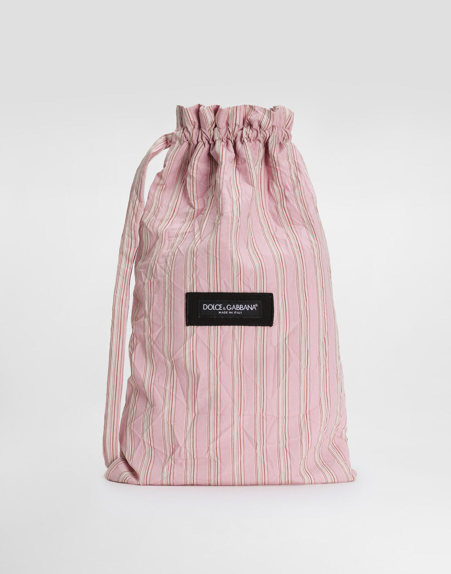 Striped froissé crossbody bag
