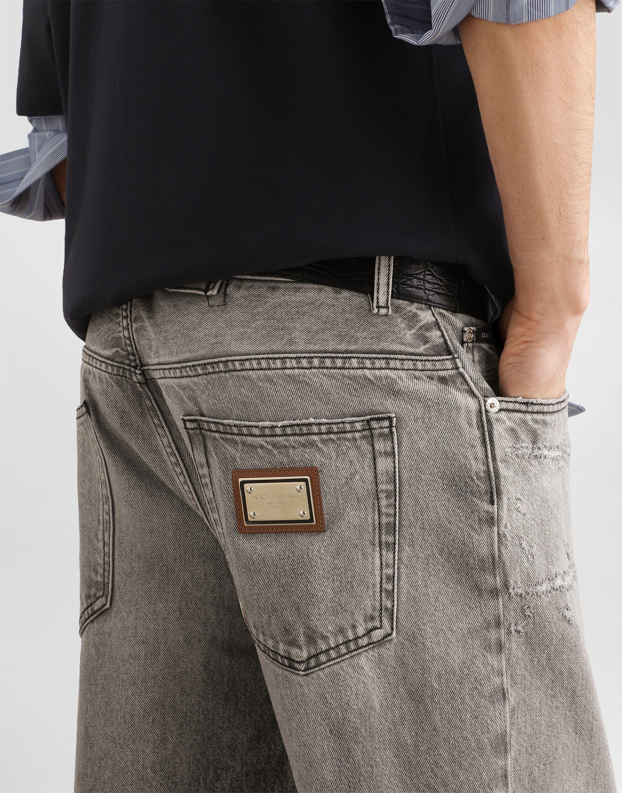 Multicolorのメンズ Denim trousers | Dolce&Gabbana®