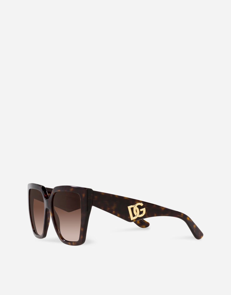 Dolce & Gabbana DG Crossed Sunglasses Havana VG443BVP213
