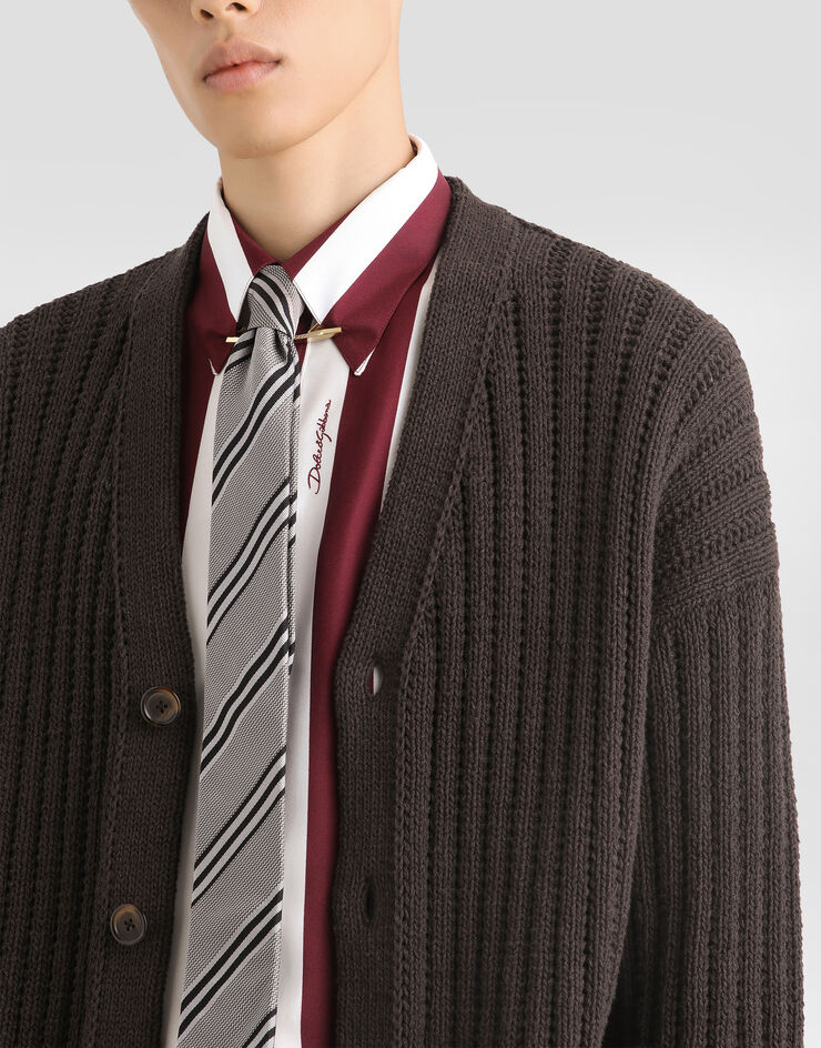 Dolce & Gabbana Cotton-blend cardigan Brown GXVG2TJGMHI