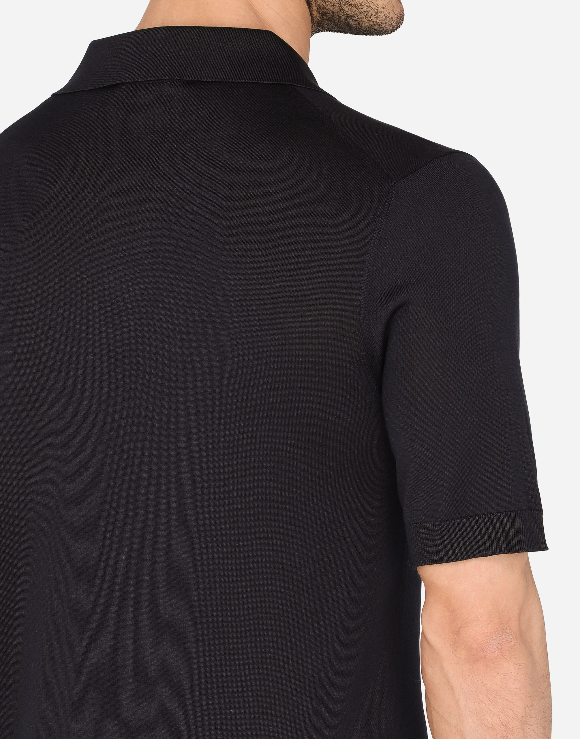 ブルーのメンズ ポロスタイルニット シルク | Dolce&Gabbana®