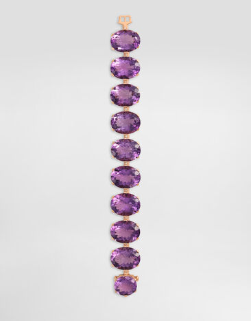 Dolce & Gabbana Anna bracelet in 18kt red gold with amethysts and diamonds Red Gold WBSB1GWAME1