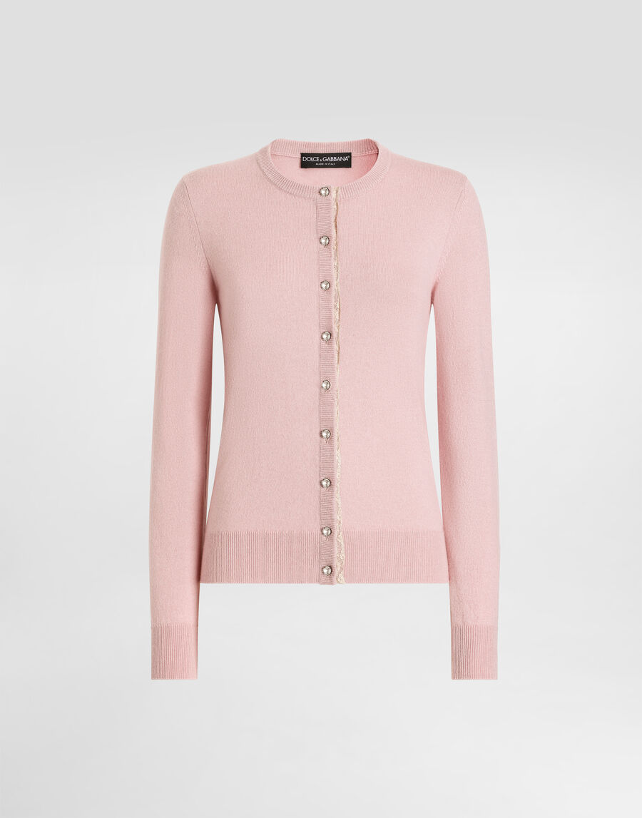 Cashmere cardigan with jewel buttons